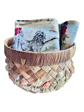 Hand Crafted Eco Friendly Farmhouse Reusable 6 Terry Cloth Cotton Unpaper Towels